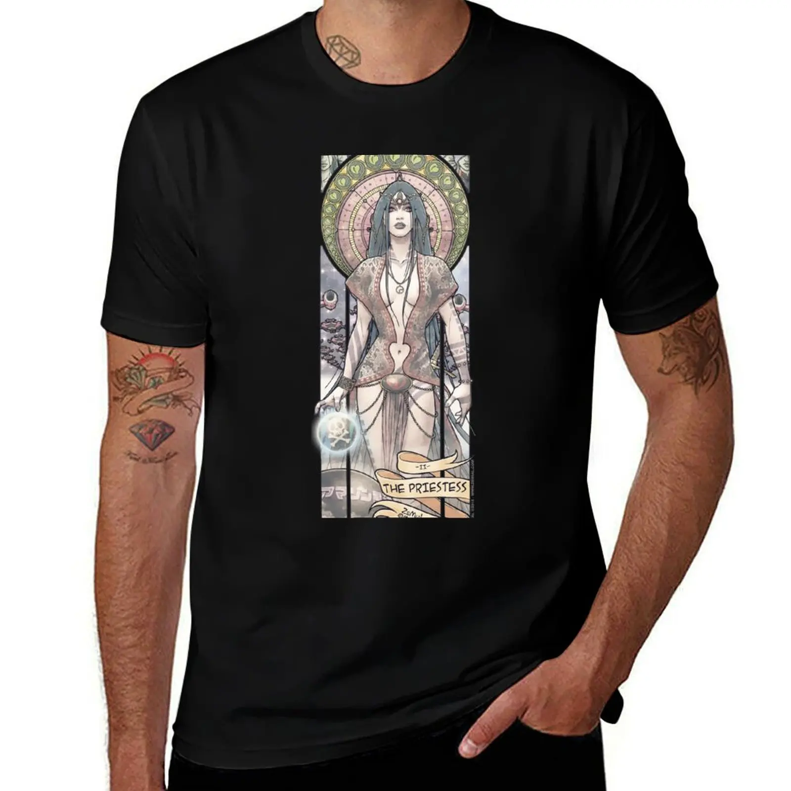 

II - THE PRIESTESS (ZeMiaL) T-Shirt t shirt man luxury man tshirt T-Shirt