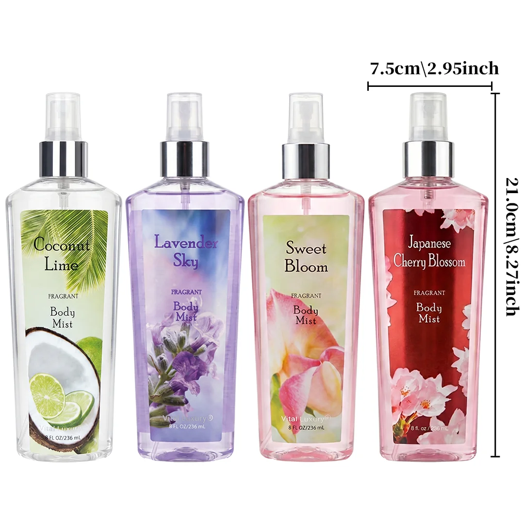Floral Body Spray: Buy One And Get One Free Set For Ladies. Lasting Lavender Scented Hair And Body Spray, Soothing Floral Fragrance, Luxury Gift Box, Ideal Birthday Gift For Her, Valentine's Day, Halloween Holiday Gift.