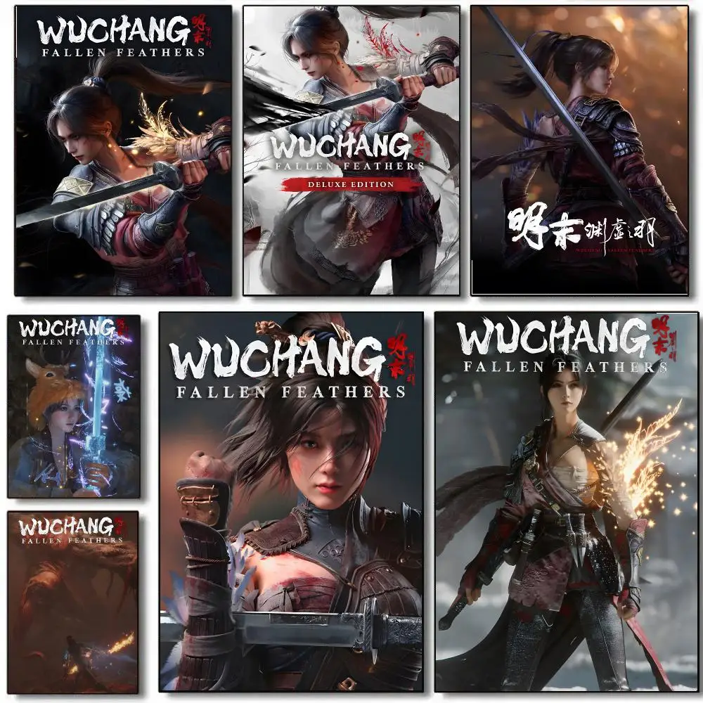 New Game W-Wuchang Fallen Feathers Poster HD Waterproof Aesthetic Wall For Home Decor Trendy Durable Easy To Apply Art