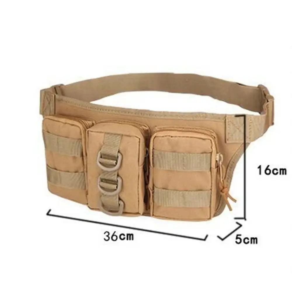 Oxford Cloth Waist Fanny Pack Large Capacity Waterproof Running Sports Belt Bag Durable Camouflage Climbing Belt Bag Travel