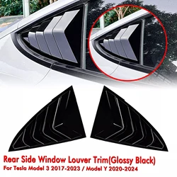 Car Rear Window Shutter Cover Spoiler For Tesla Model 3 2017-2023 Rear Triangle Window Louver Shutter Trim