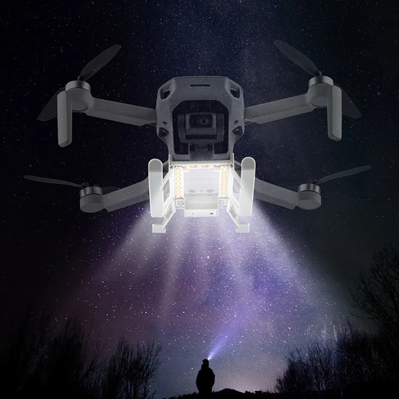 LED الهبوط ليلة الهبوط زلق ل Mavic Mini/Mini 2 طوي ملحقات طائرة بدون طيار واقية Gimbal حامل