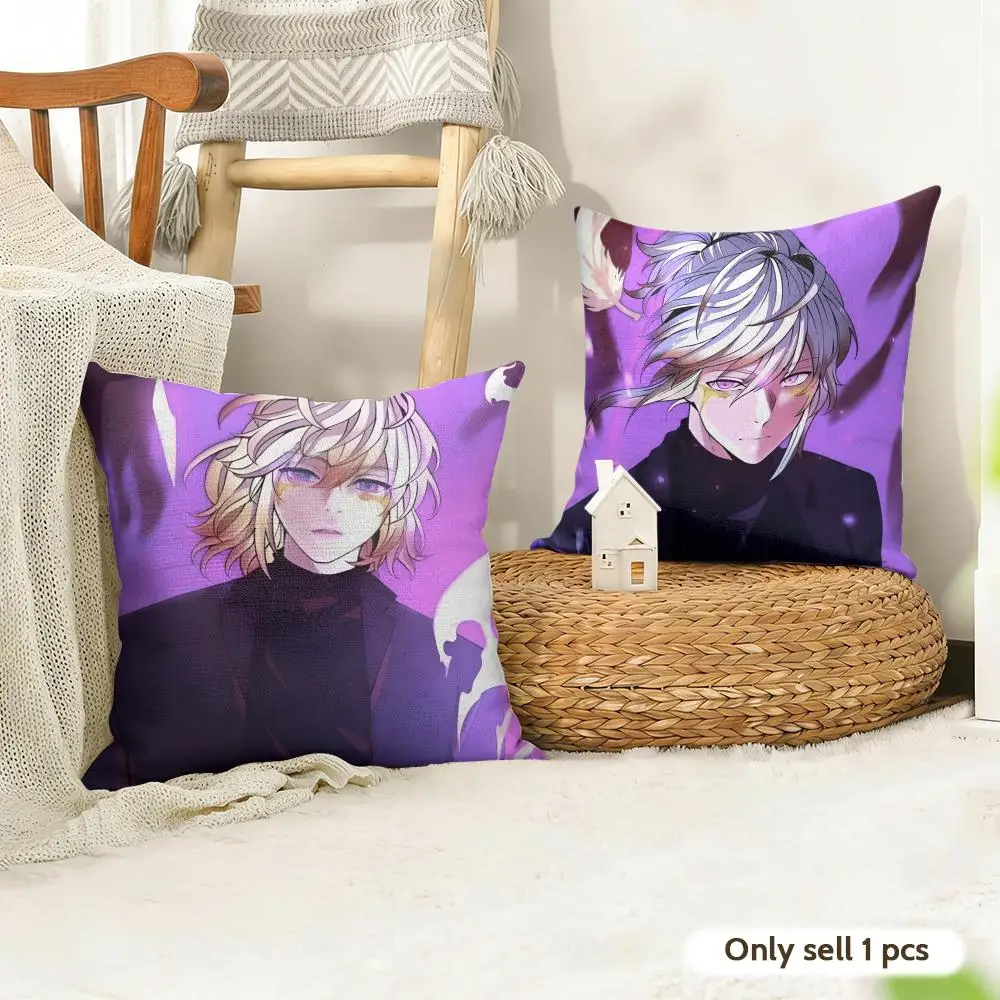 The B-beginning After The End Cushion Cover Natural Linen Pillow Cover Double-Sided Print Cushion Cover for Sofa Home Decor