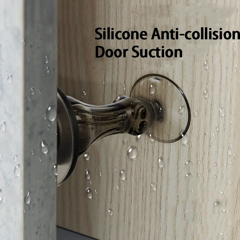 

Silicone Anti Collision Door Stopper No Punch Wall Protectors Mute Floor Holder Self Adhesive Door Stopper Bedroom Accessories