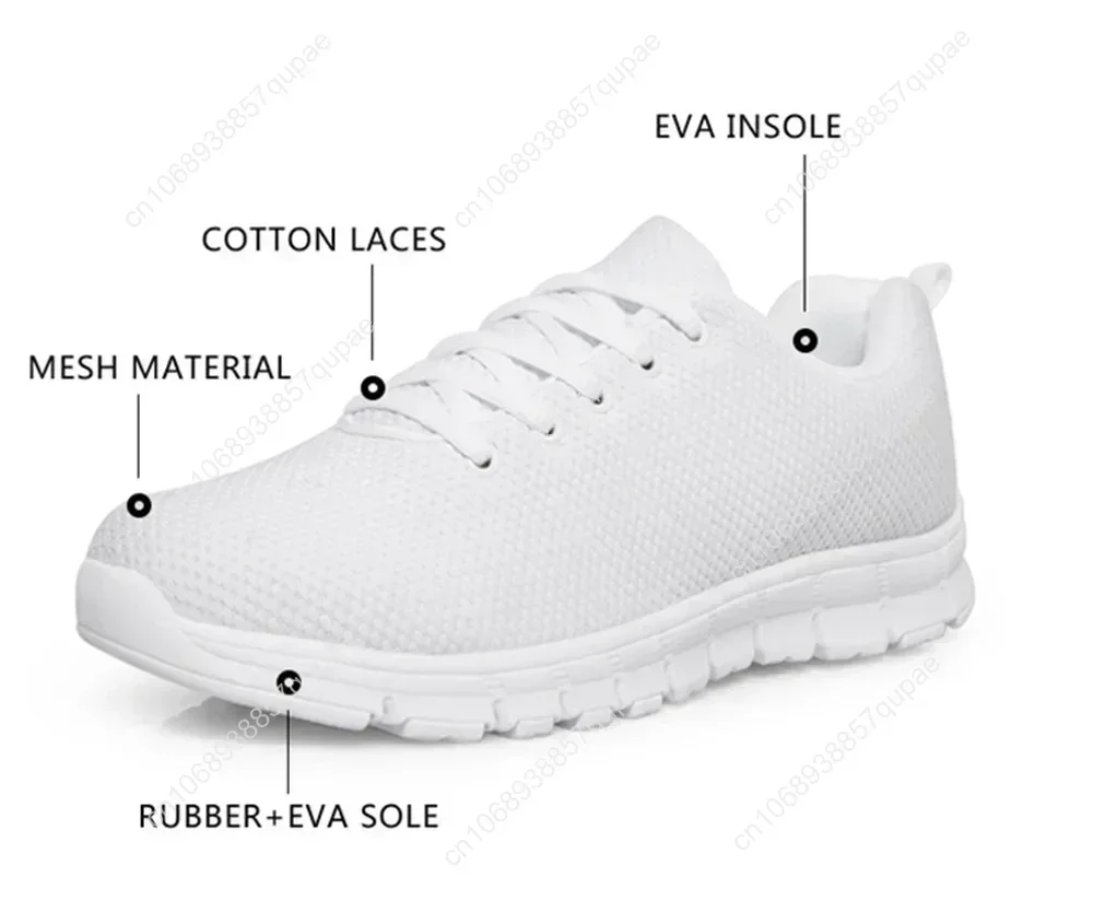 Casual Women Flat Shoes Cartoon Cat Veterinary Print Mesh Sneakers Teen Girls Comfortable Footwear Zapatillas Mujer 2