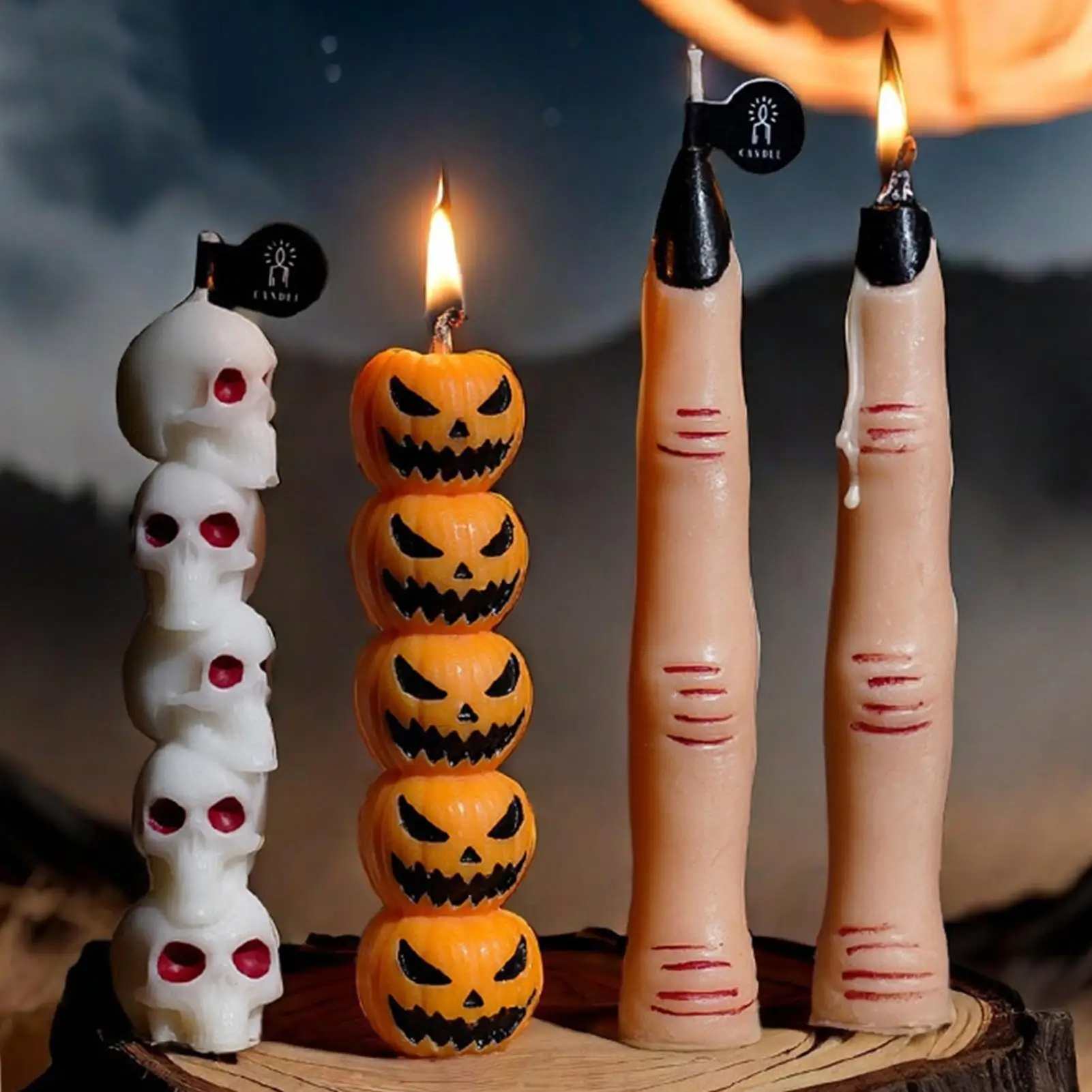 Halloween Fall Scented Candles Natural Wax Aromatherapy Candle Spooky Table Centerpieces Home Decor For Women Night Event Dining