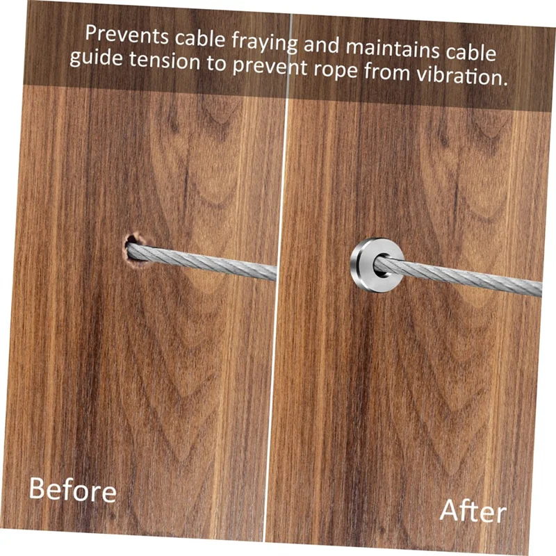ABLJ Stainless Steel Protector Sleeves For 1/8Inch Wire Rope Cable Railing, Cable Railing Kit For Wood Posts DIY Balustrade