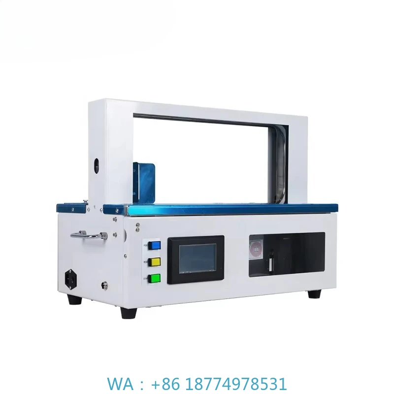 Vegetable Currency Letter Banknote Desktop Banding Machine 20mm 30mm OPP/Paper Strapping Bundle Machine Automatic Box Cosmetics