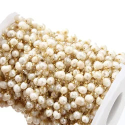 1 Meter Stainless Steel Gold Freshwater Pearl Necklace Chains For DIY Eyeglasses Necklaces Anklet Supplies Jewelry Making Crafts
