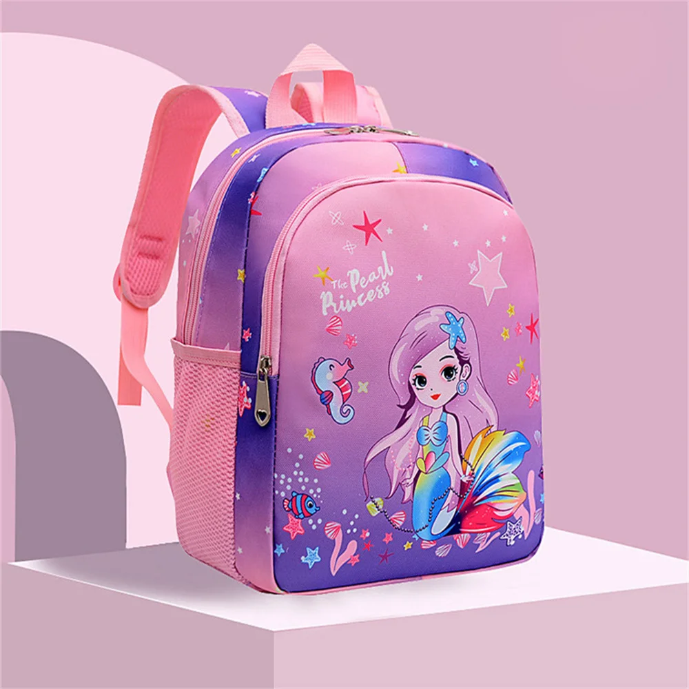 Mochila impermeable con diseño estereoscópico en 3D para niños, morral escolar con diseño de dibujos animados, unicornio, sirena