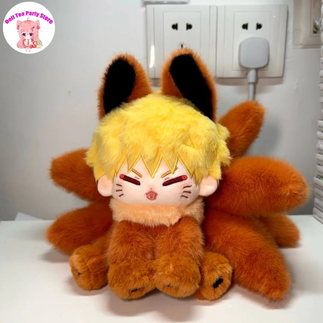Nine Tailed Fox Doll Attributes ﻿Plush Doll With Tail Cartoon Monster Dress Up Stuffed Cotton Toy Anime Cosplay Pillow Plushie