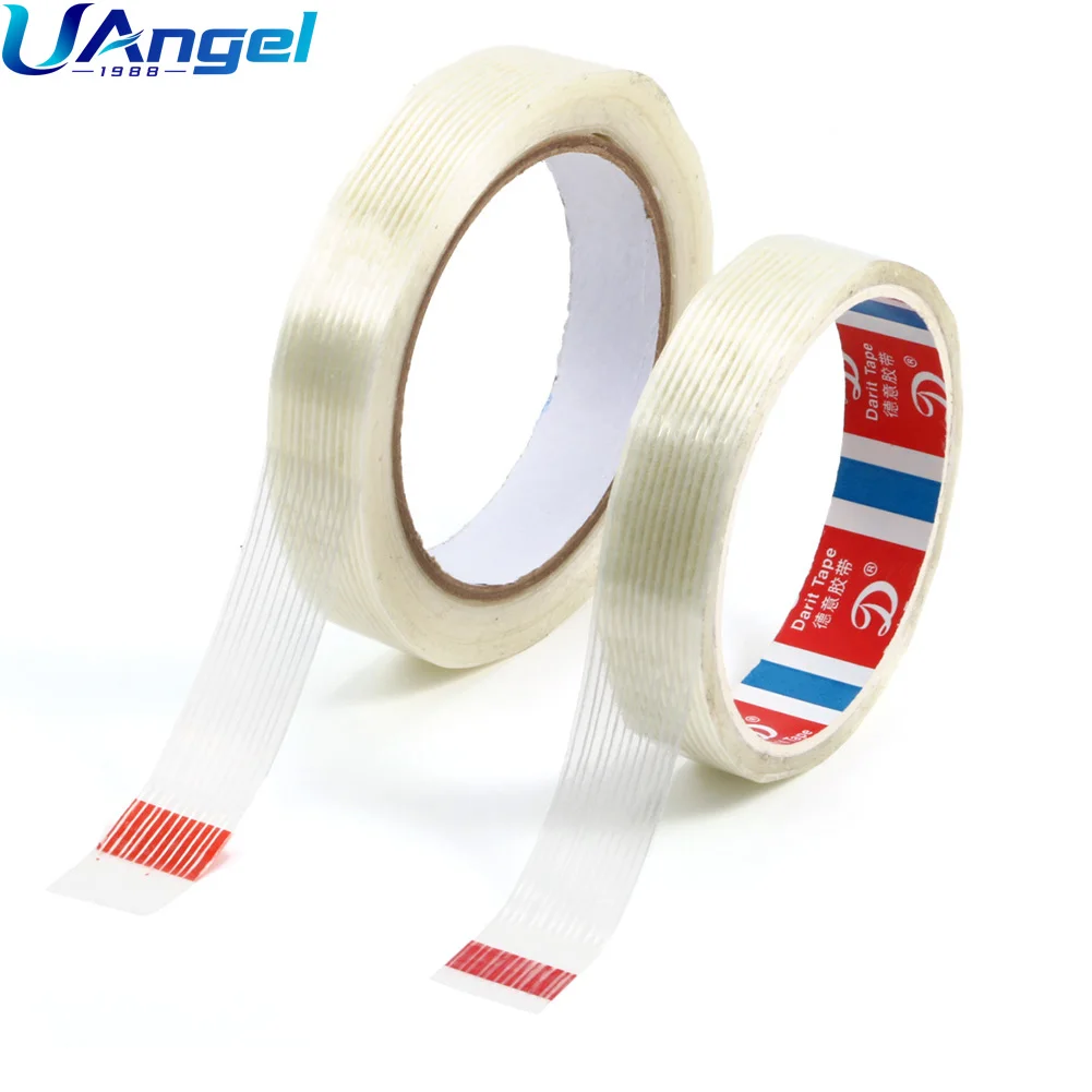 10/20 meters Glass Fiber Tape Strong Industrial Strapping Packaging Fixed Bundled Transparent Seal Adhesive Tape