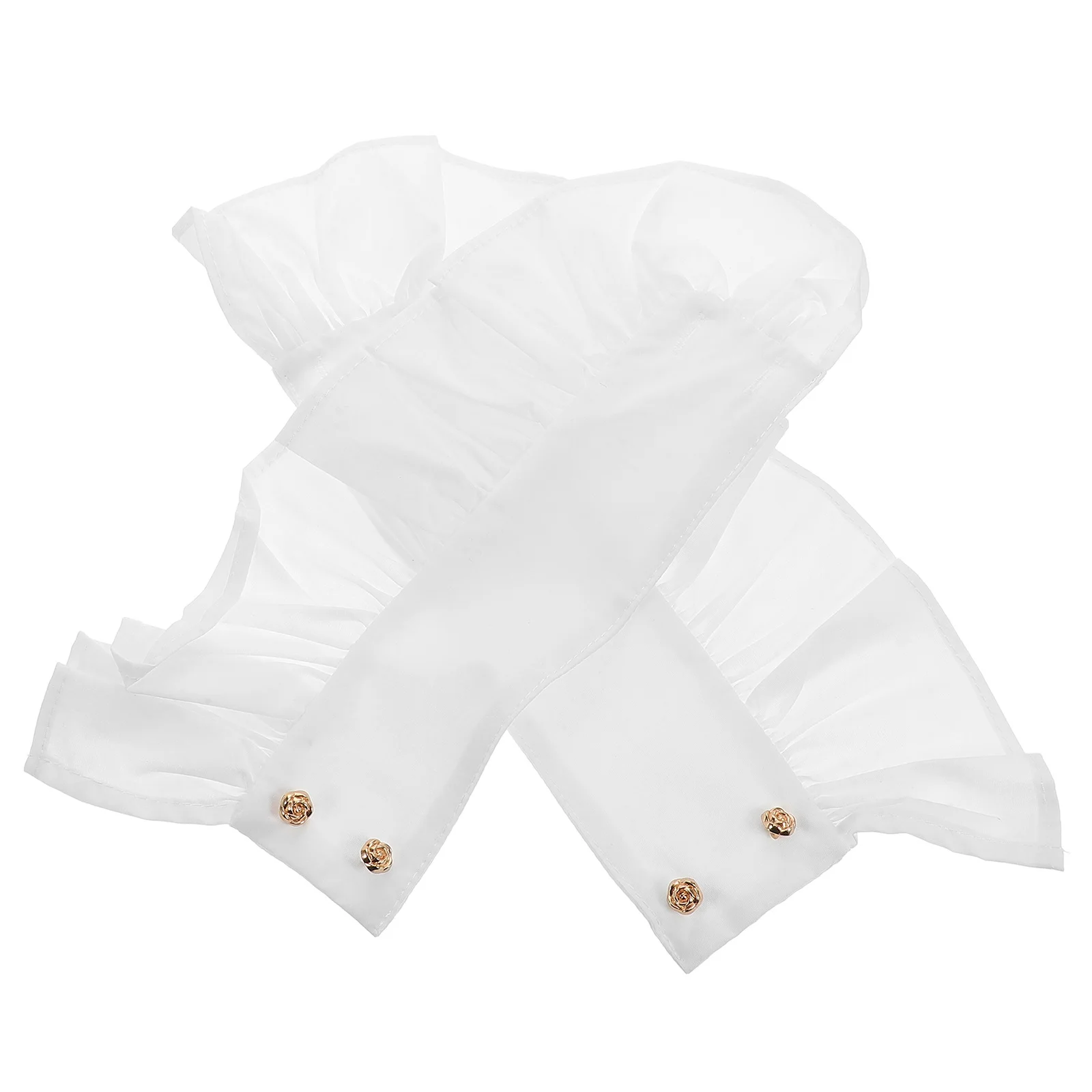 1 Paar abnehmbare Spitzen-Handgelenkmanschetten, gefälschte Ärmel, Rüschenärmelmanschetten, elegantes Kleid-Accessoire für Damen und Teenager