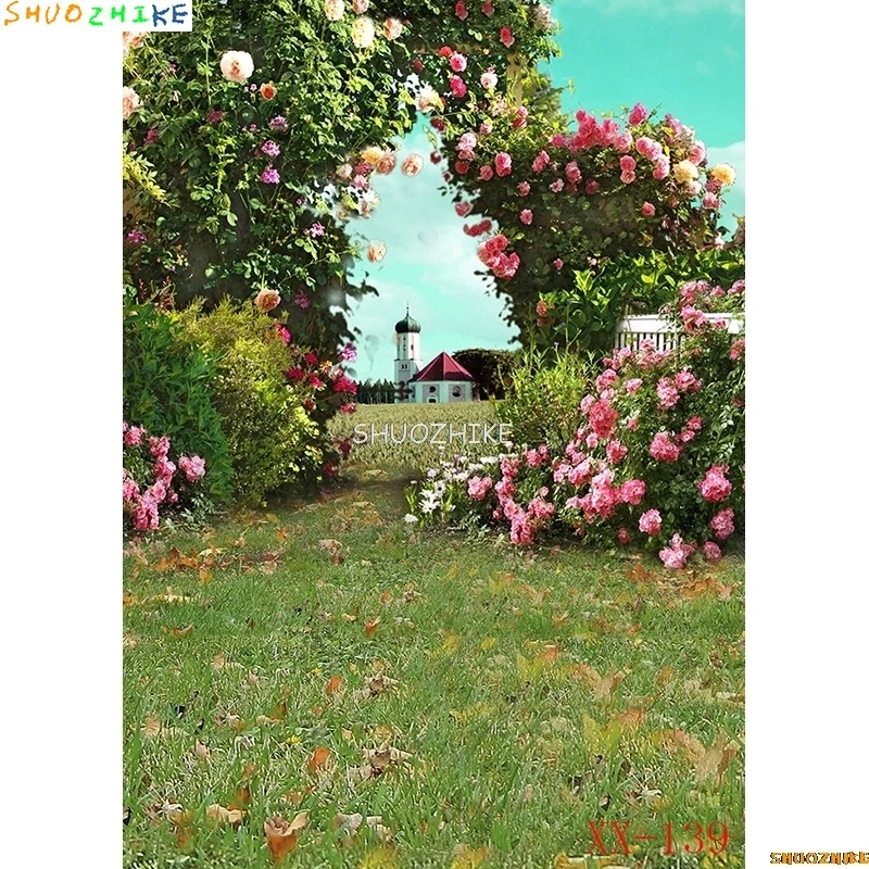 SHUOZHIKE الأطفال عيد ميلاد خلفيات للتصوير الفوتوغرافي الكرتون داخلي الزهور الطفل صورة صور خلفية استوديو الدعائم ZLSY-15