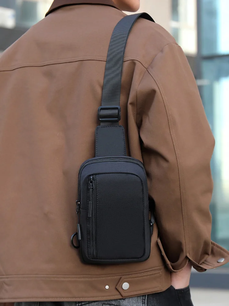 Neue Sport-Brusttasche, kleiner Rucksack für Herren, geeignet für den täglichen Gebrauch, Umhängetasche, Handytasche, Handytasche für die Taille. – Detail 6