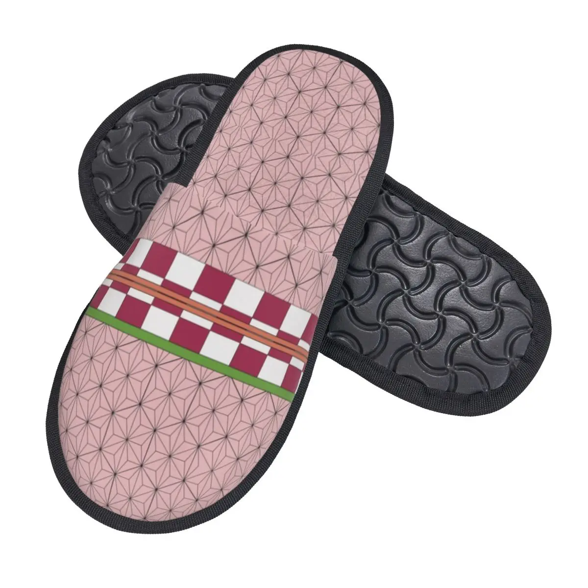 Custom Nezuko Kimono Cosplay Memory Foam Slippers Women Comfy Warm Demon Slayer Kimetsu No Yaiba Anime House Slippers