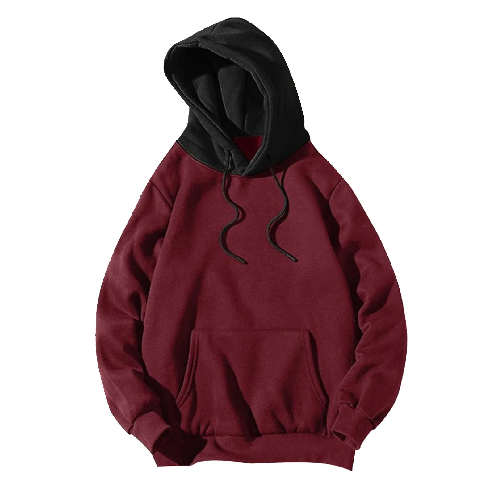 Womens Hoodies Sweatshirt Fleece Drawstring Hooded Blouse Y2k Oversize Long Sleeve Hoody Colorblock Sudadera Warm Sweater