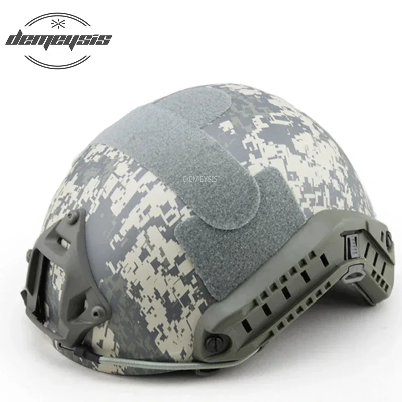 Camouflage FAST Tactical Helmet Airsoft Gear Paintball Head Protector with Night Vision Sport Camera Mount