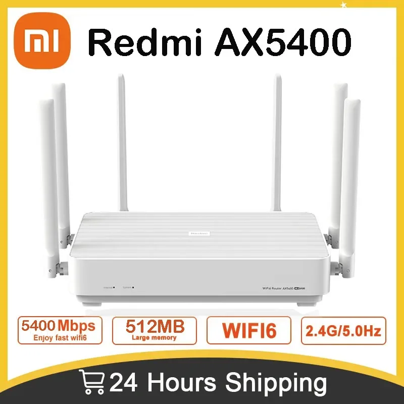 Original Xiaomi Redmi AX5400 Wifi Router Mesh System Wi-Fi 6 Plus 160MHz Independent NPU Work With Xiaomi mihome App