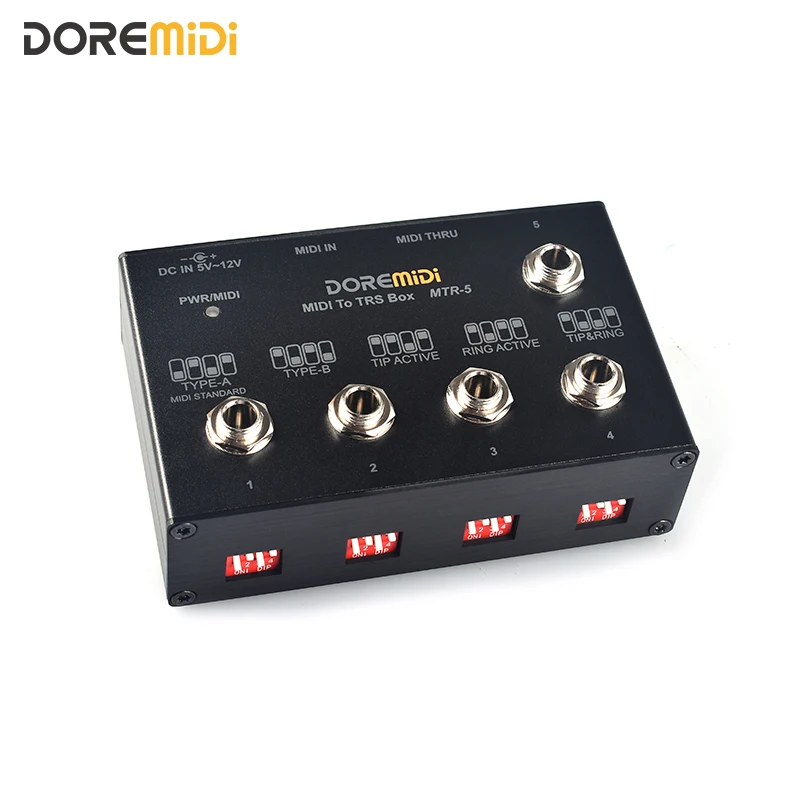 

DOREMiDi MIDI THRU To TRS Box MTR-5 Is Convert MIDI Five-pin DIN Interface Into TRS Interface