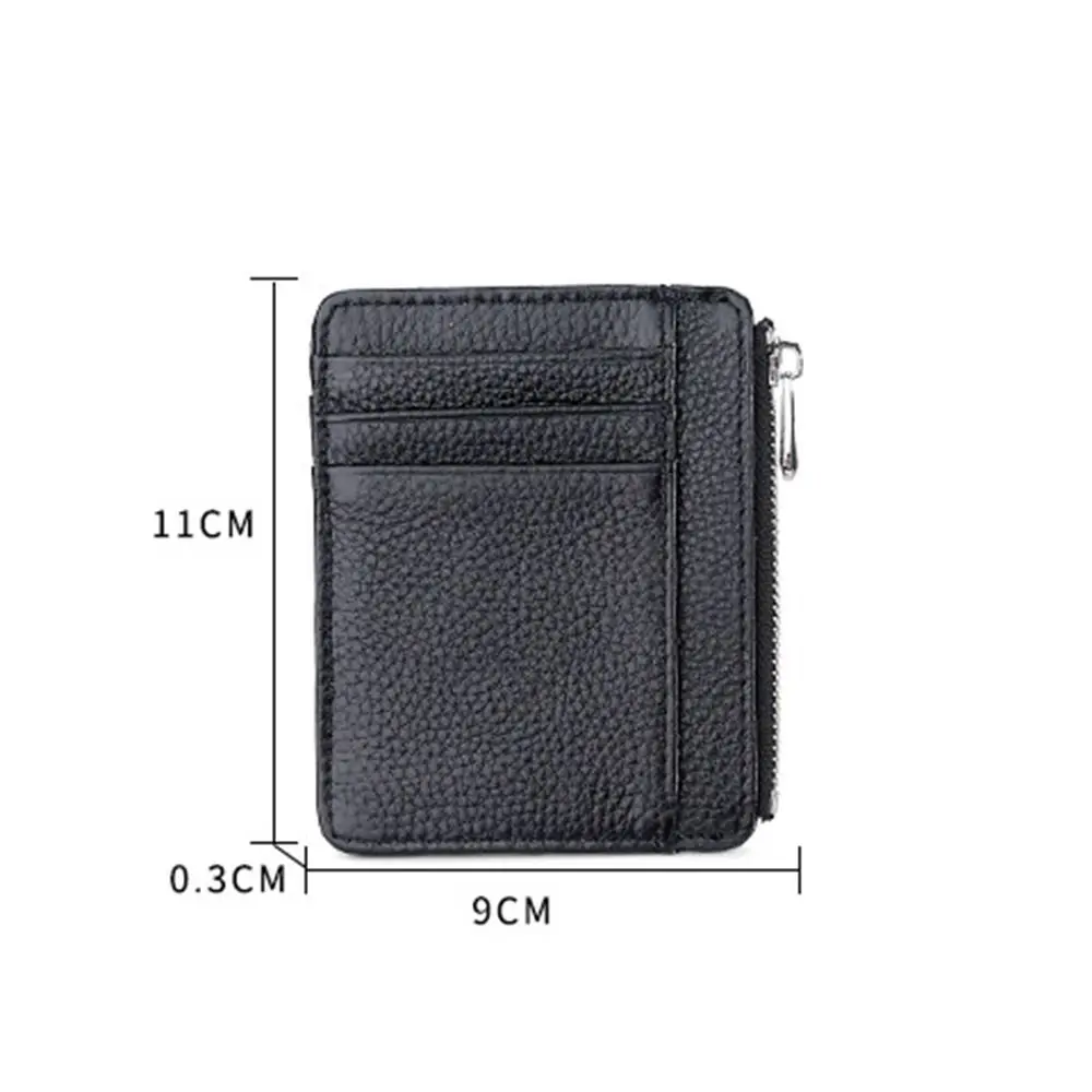 Genuine Leather ID Card Holder Candy Color Bank Credit Card Box Multi Slot Slim Card Case Wallet Women Men Business Card Cover