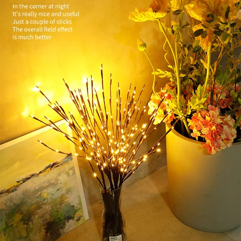 LED Willow Branch Lights 77cm Vase Filler Wedding Christmas Party Decor