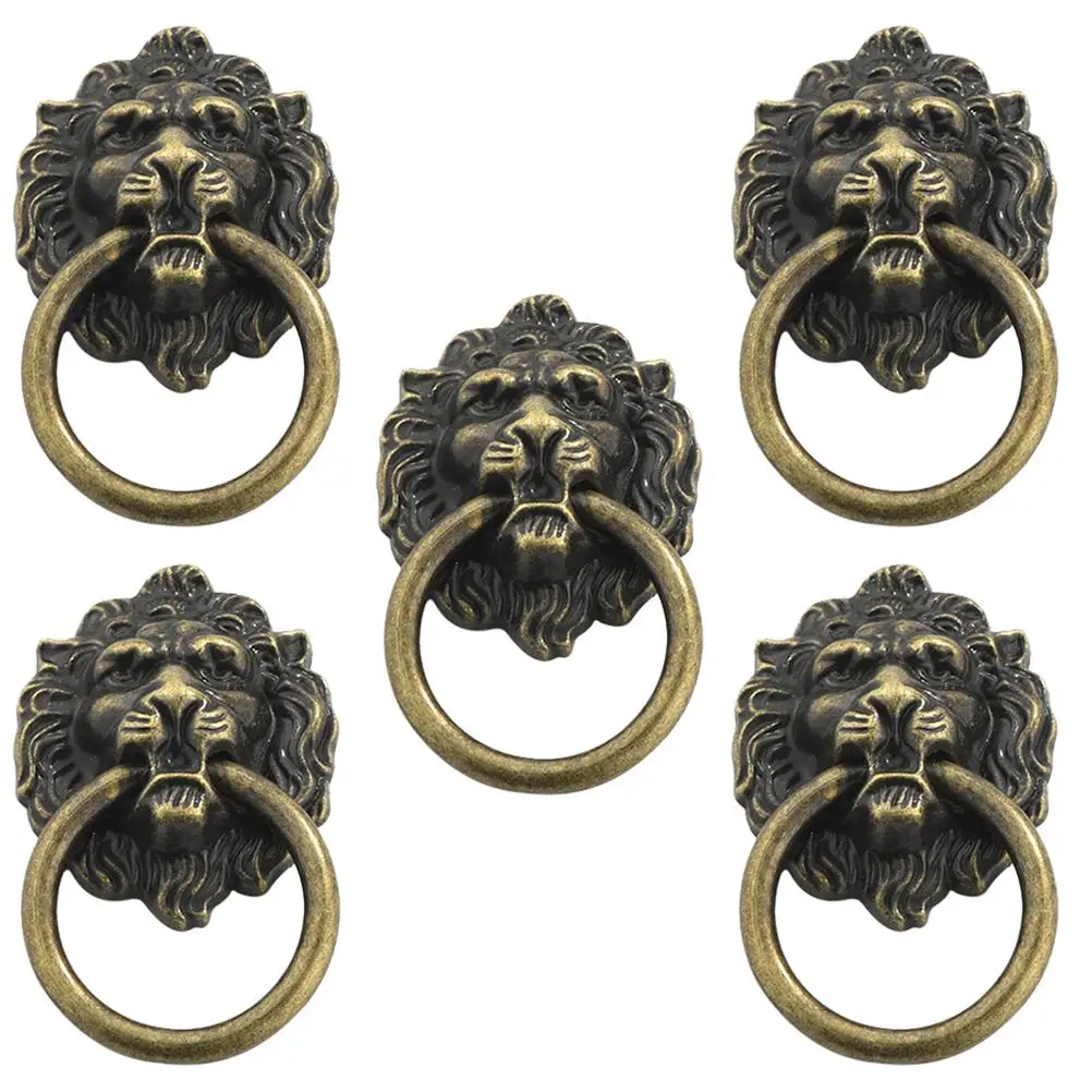 

5 Pcs Door Knockers for Front Handle Furniture Pull Handles Decorative Rings Cabinet Drawer Dresser Knobs
