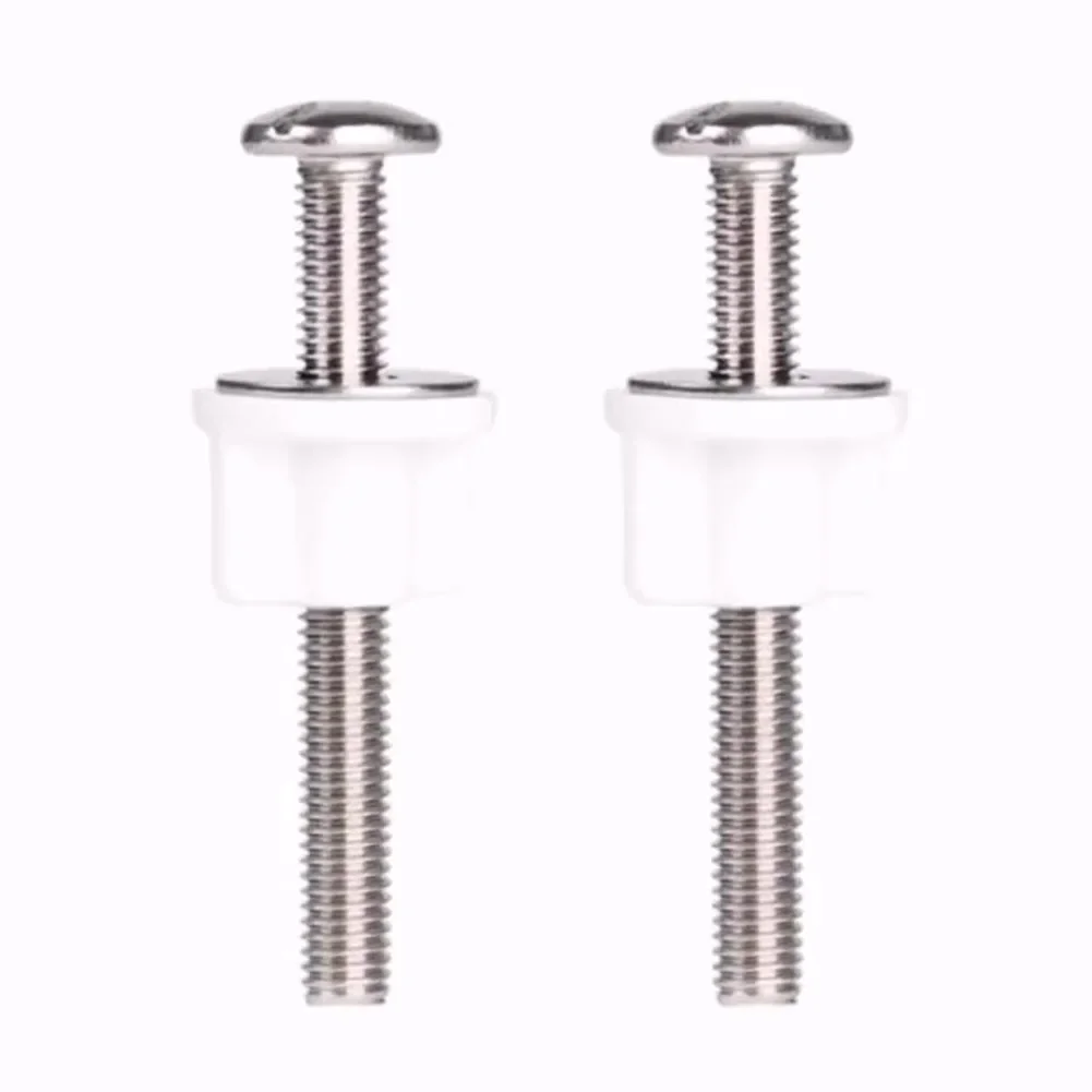 Toilet Bolt Hinge Toilet Screw Nut Fixed Action PP Silver Stainless Steel Toilet Lid Toilet Cover Fixing Device