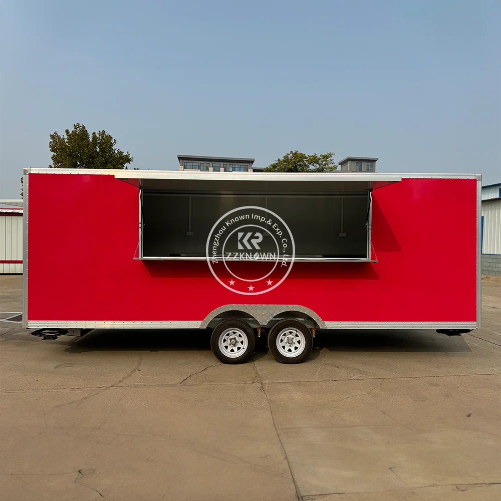 

Concession Food Trailer Fully Equipment Multifunctional Food Truck Mobile Kitchen Street Coffee Snack Kiosk
