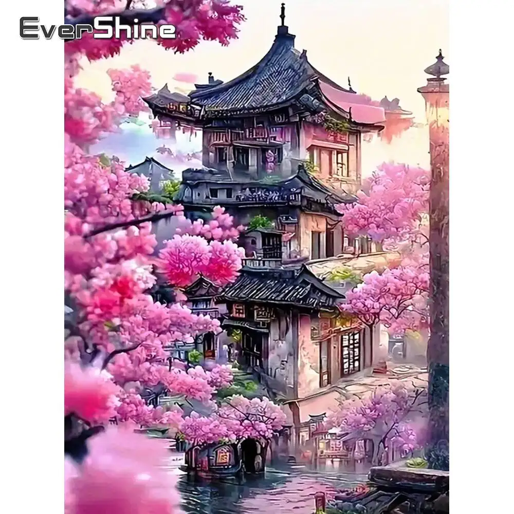 Evershine Diamant Malerei Liebe Herz Stein Mond DIY Mosaik Meer Handarbeiten Sonnenuntergang Stickerei Landschaft Handgemachtes Geschenk