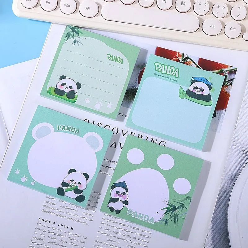 50Sheets Kids Cartoon Posted It Paper Memo Sticky Cute Panda Guinea Pig Pattern Notes Stickers Notebook Planner Message Sticker