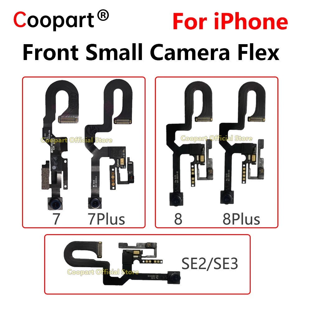 Front Facing Facetime Small Camera Flex Cable with Light Proximity Sensor Microphone Assembly For iPhone 7 8 Plus SE2 SE3