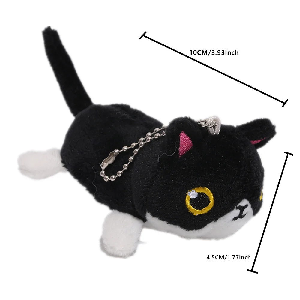 10CM Cute Black Cat Plush Toy Doll Small Pendant Pillow Cushion Key Chain Toys , Black Cat Plush Toy Doll For Brithday Gifts