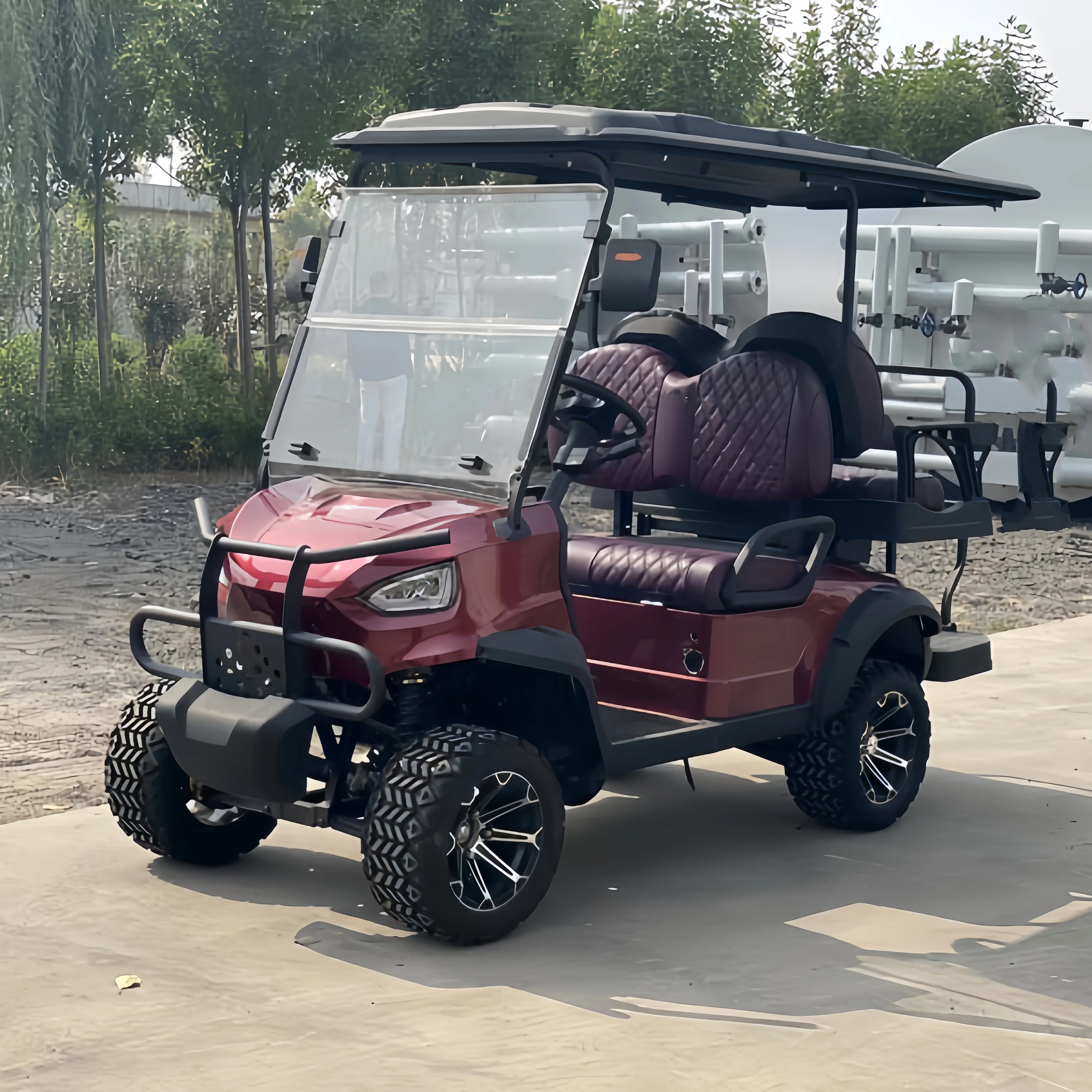 Street Legal Gloednieuwe Fabrikanten 2 Stoelen Off-Road Opgetild Voor Verkoop Aankoop Vierwielaangedreven Elektrische Golfkar