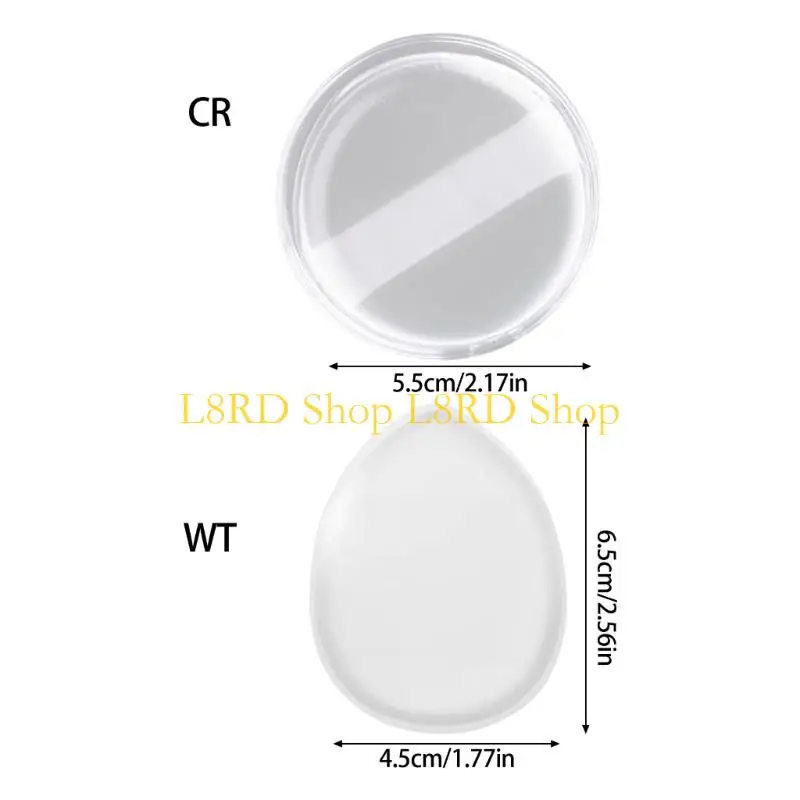 L8RD แบบโปร่งใสซิลิโคนพัฟพัฟแบบไม่ดูดซับเครื่องแต่งหน้าเครื่องสำอางที่ใช้ซ้ำได้จริงสำหรับผู้หญิง