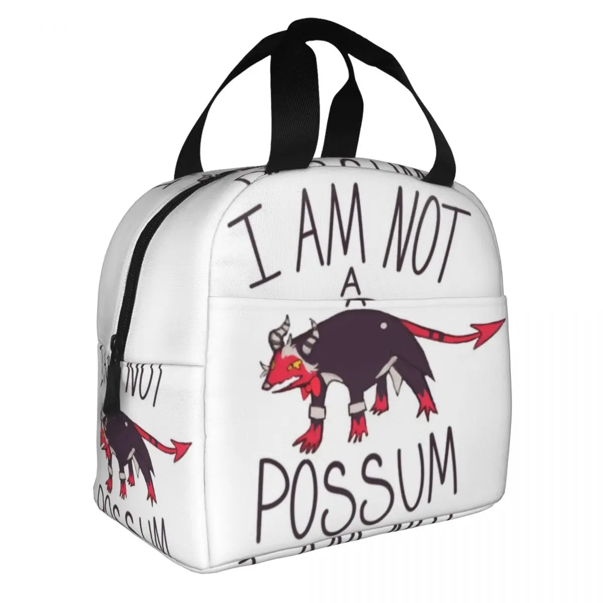 I'm Not A Boss Cartoon POSSUM Helluva Boss Insulated Lunch Tote Bag for Women Resuable Cooler Thermal Bento Box Outdoor Camping