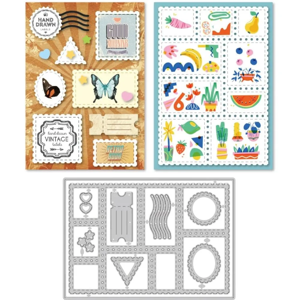 Stempel-Motiv Schneideformen aus Kohlenstoffstahl Schablonen für DIY Scrapbooking Fotoalbum Dekorative Prägung Papierkarten Verschiedene Formen