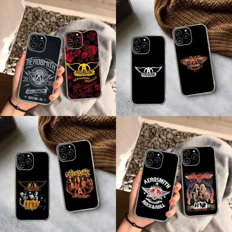 Aerosmith Rock Cool Phone Case For Iphone 14 13 12 Pro Mini 11 Max Xr X Xs 7 8 Plus 6 Transparent Silicone