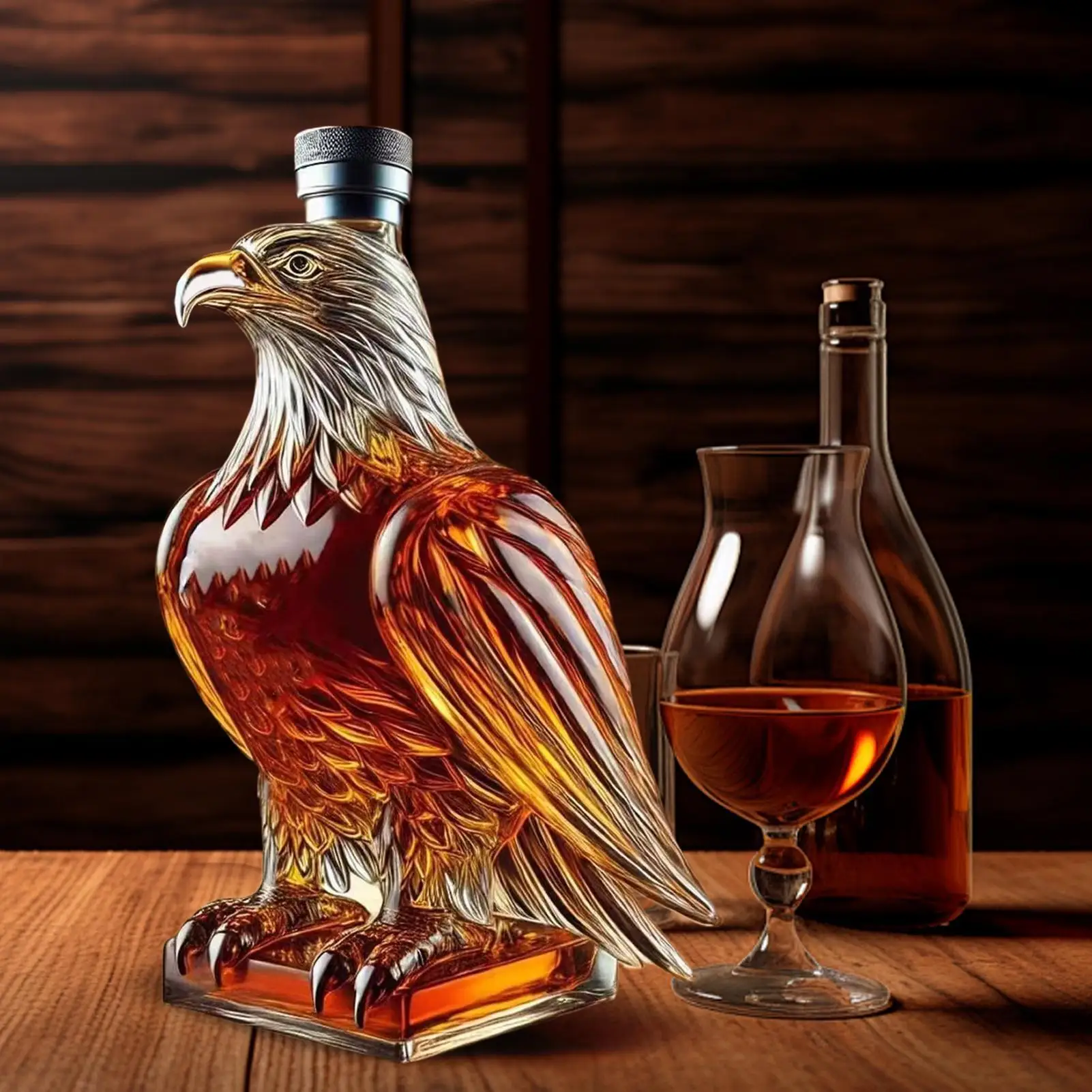 

Графин для виски Eagle, стеклянная бутылка для вина для бара, офиса, домашнего декора, уникальный графин для вина