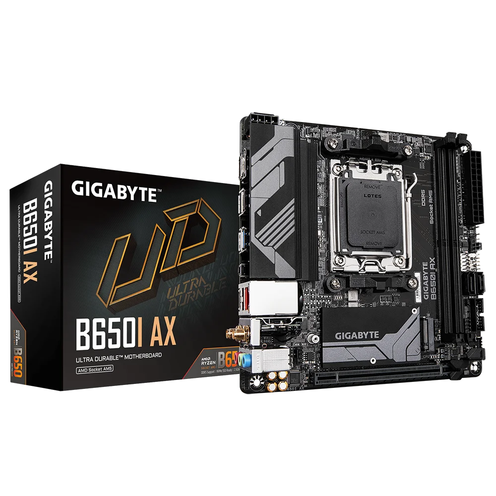 اللوحة الأم الجديدة GIGABYTE B650I AX Mini-ITX تدعم Ryzen R5 7500 7700X 7800X3D DDR5 مقبس ثنائي القناة AM5 SATA 256 ميجابت