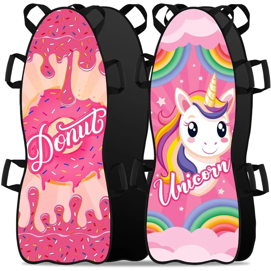 

2 Pcs 45 Large Foldable Snow Sled for Kid Adult Toboggan with Reinforced Bottom Sturdy Fabric Stitching Ergonomic Handle Fits 2