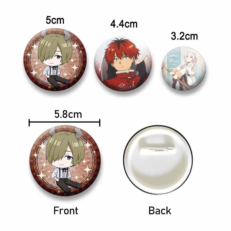 Anime Peripheral Soft Button Pins Frieren Fern Stark Himmel Icons Brooch Cartoon Cosplay Badge Bag Hat Jewelry Accessories Gifts
