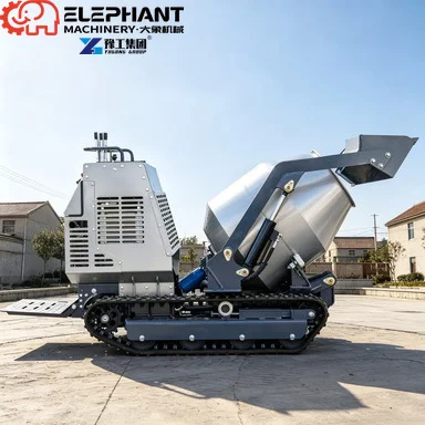 Mobile Concrete Mixer Diesel Crawler Type Cement Mixing Machine For Rough Terrain