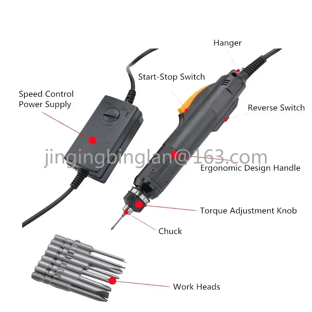 Automatic Electric Screwdriver Directly Plug In Industrial Production Line Screw Driver Adjustable Speed Power Tool 4/5/6MM