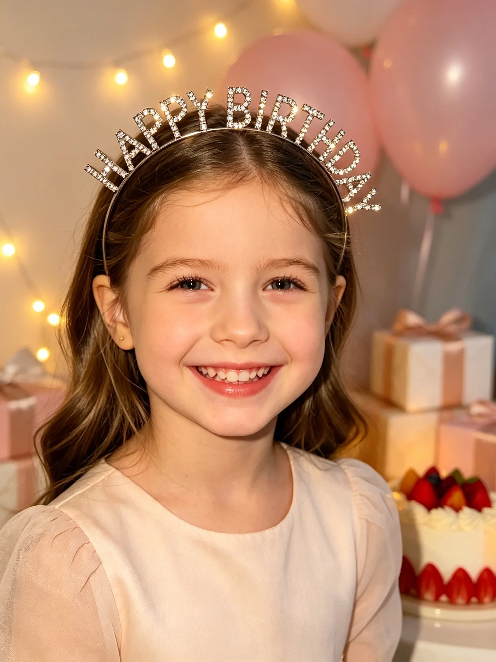 Serre-tête Joyeux Anniversaire en strass, Couronne à lettres Joyeux Anniversaire, Accessoire photo pour ambiance d'anniversaire de célébrité internet, Serre-tête à lettres, Couronne en cristal Joyeux Anniversaire, Acce