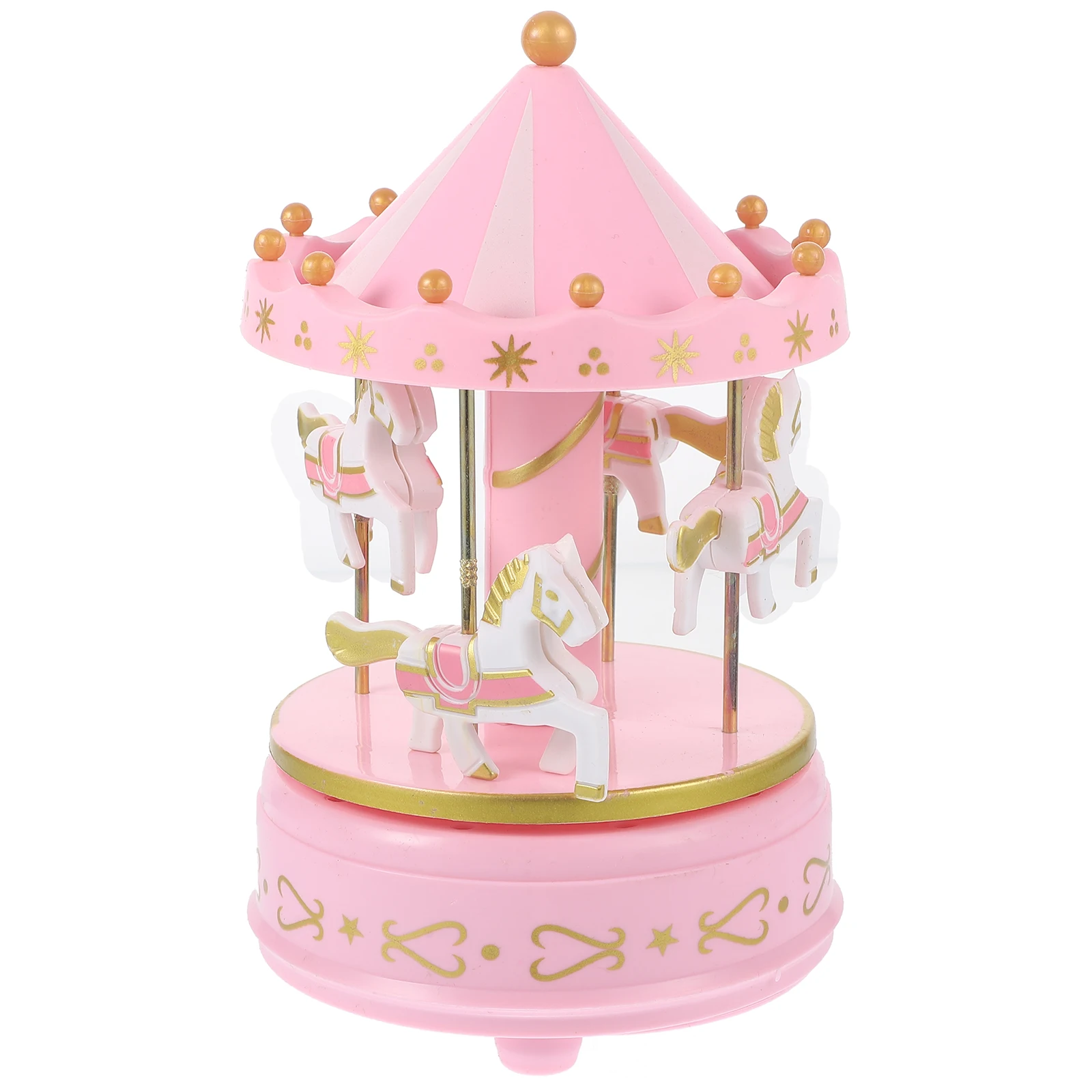 

Romantic Carousel Music Box Mini Decorative nament Hand Shake Table Top Gift for Birthday Holiday Anniversary