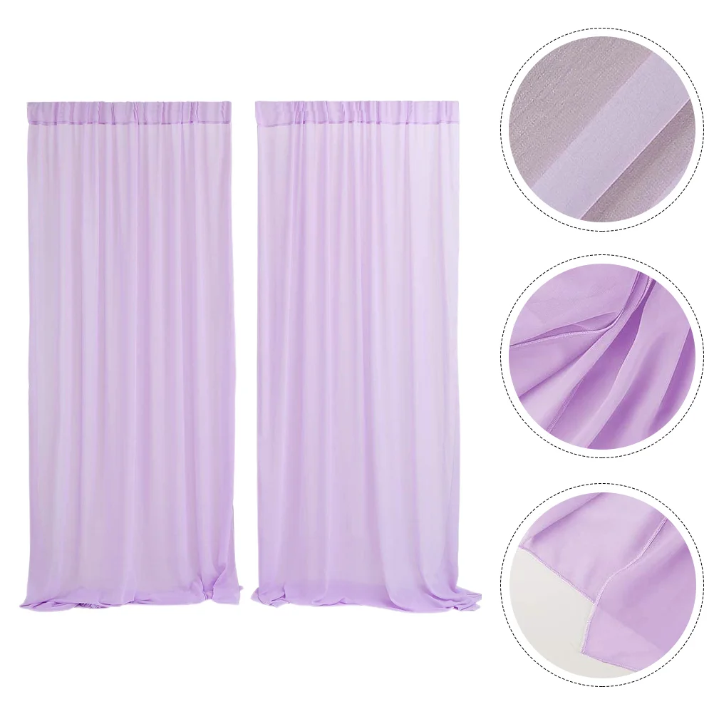 2 pçs romântico cadeira de casamento volta fio cortina chiffon cachecol organza gaze decorativa