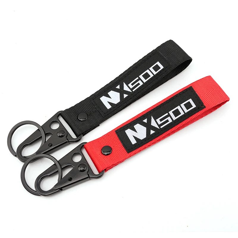2024 New For HONDA NX500 NX 500 N 500X CB500X CB 500X N500X Motorcycle Accessories Hand Woven Leather Keychain Metal Keyring