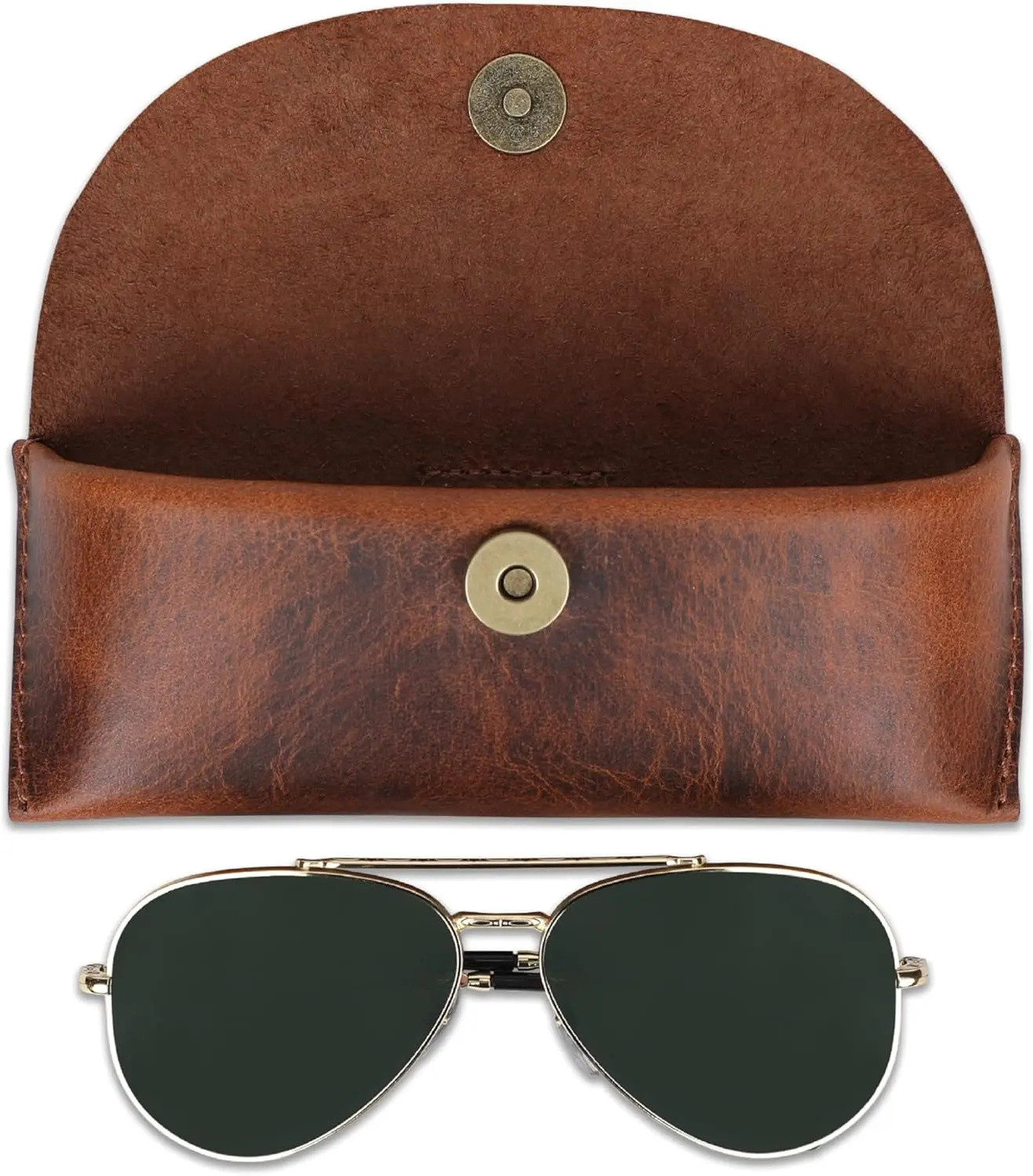 

Винтажный кожаный футляр для солнцезащитных очков для мужчин и женщин, защитный чехол для очков