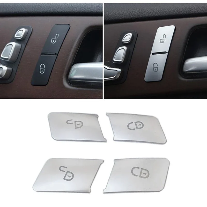 

Car Door Lock Unlock Buttons Sequins Decoration Cover Stickers Trim for Mercedes Benz A B C E GLK ML GL G Class Car Styling